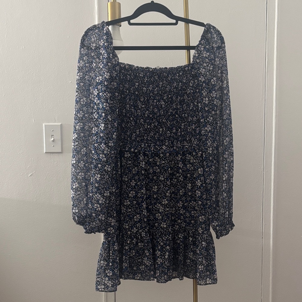 1. State Blue Floral Mini Dress